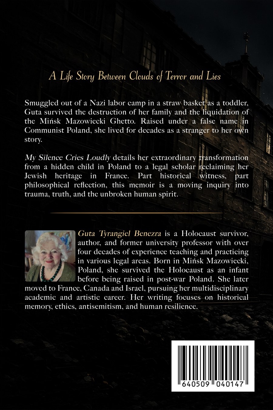 My Silence Cries Loudly — back cover